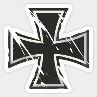 Damaged Iron Cross Sticker